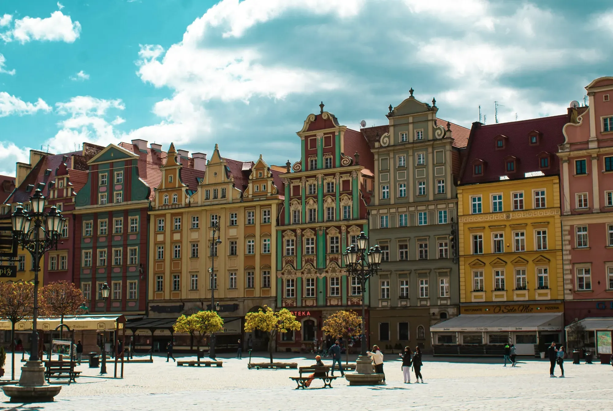 Townhouses on the Market Square in Wrocław